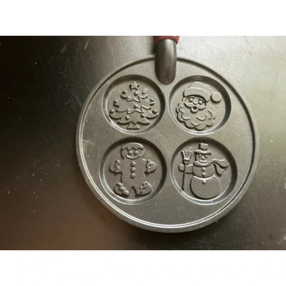 Nordic Ware Holiday Pancake Pan Christmas Santa Snowman Tree Nonstick Griddle